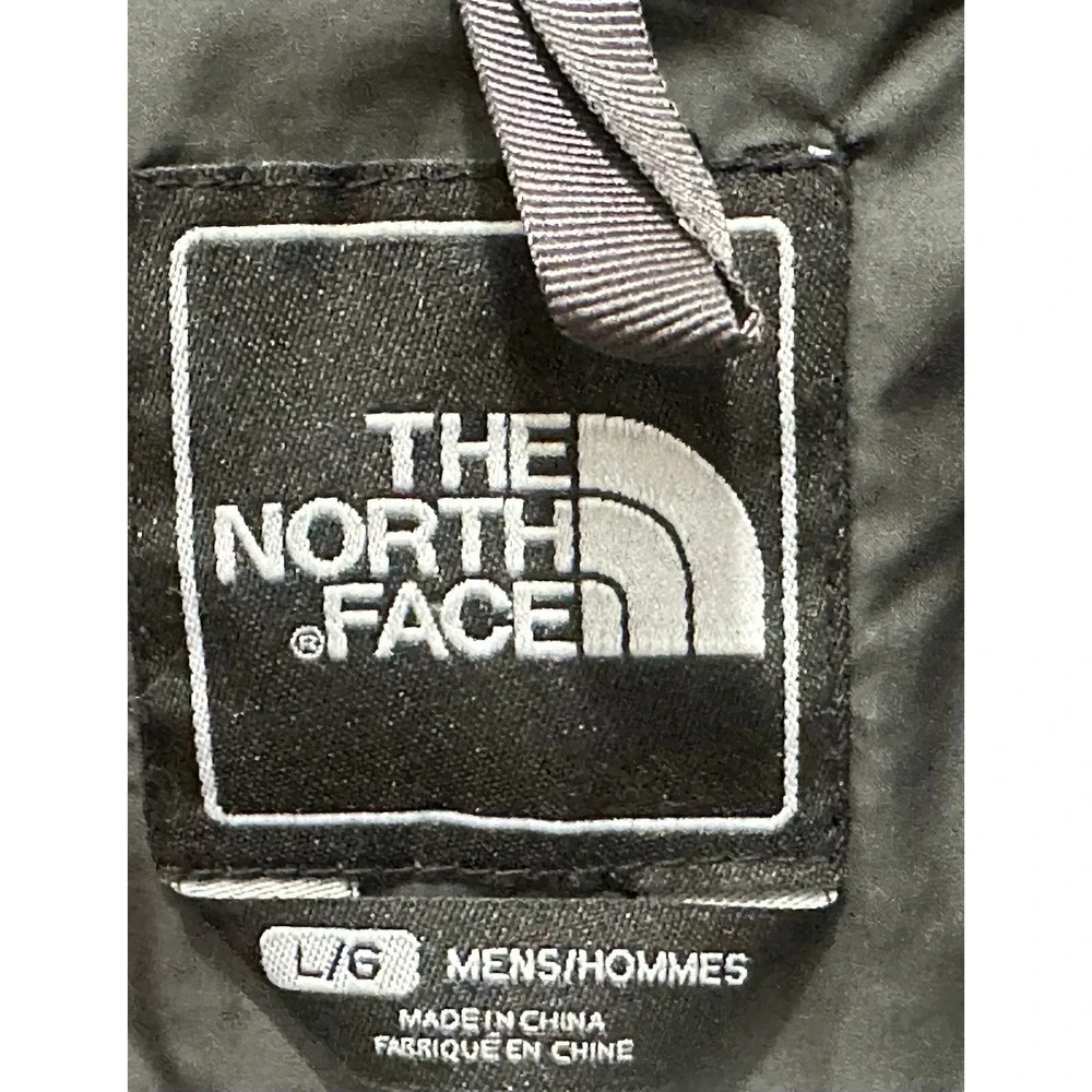 The North Face 550 Goose Down Puffer Vest Mens  Gray Black Full Zip Men